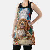 Engelse Cocker Spaniel Vakantie Bakken: Kerstmis Schort (Insitu)