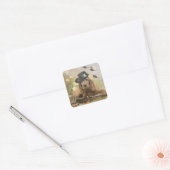 Engelse Cocker Spaniel Vierkante Sticker (Envelop)
