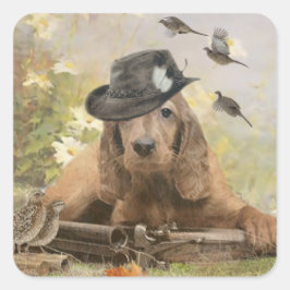 Engelse Cocker Spaniel Vierkante Sticker