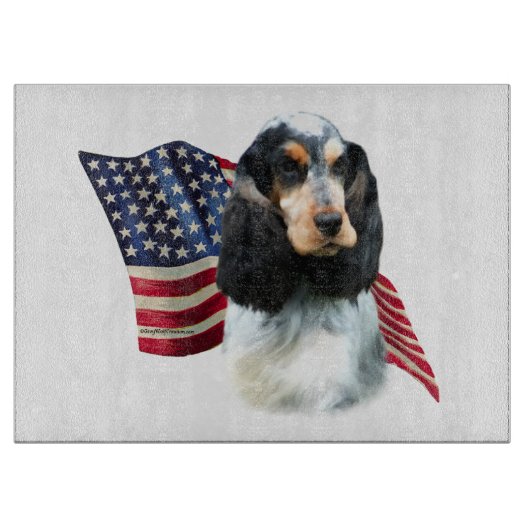 Engelse Cocker Spaniel Vlag Snijplank (Voorkant)