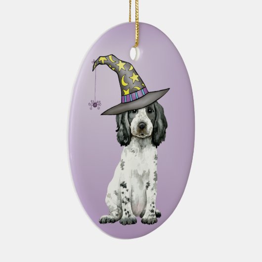 Engelse Cocker Spaniel Witch Ceramic Ornament (Rechts)