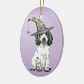 Engelse Cocker Spaniel Witch Ceramic Ornament (Links)