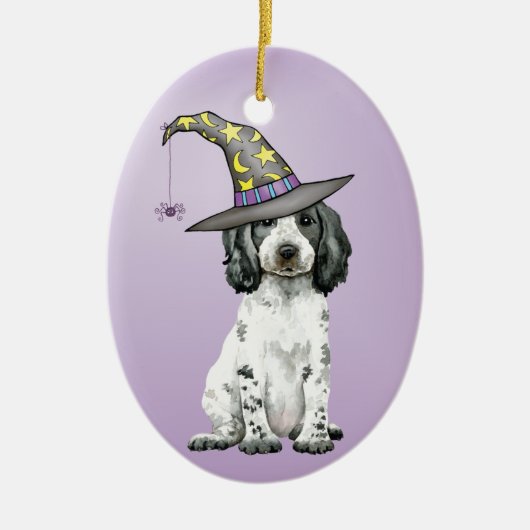 Engelse Cocker Spaniel Witch Ceramic Ornament (Voorkant)