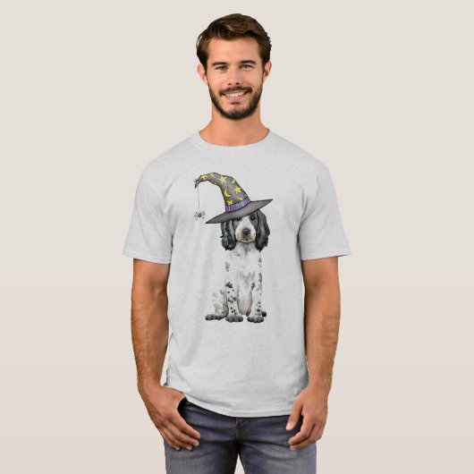 Engelse Cocker Spaniel Witch T-Shirt (Voorkant volledig)