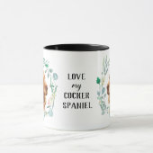Engelse Cocker Spaniel Wreath Coffee Mok (Midden)