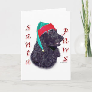 Engelse Cocker Spaniel (zwart) Santa Paws Feestdagen Kaart