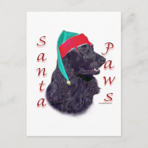 Engelse Cocker Spaniel (zwart) Santa Paws Feestdagenkaart