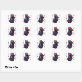 Engelse Cocker Spaniel (zwart) Santa Paws Ronde Sticker (Vel)