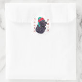 Engelse Cocker Spaniel (zwart) Santa Paws Ronde Sticker (Tas)
