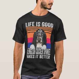 Engelse Cocker Spaniels Maakt Je Leven Goed Vinta T-shirt