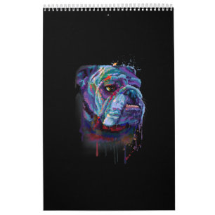 Engelse Colorful Bulldog Gift A English Bulldog Kalender