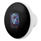 Engelse Colorful Bulldog Gift A English Bulldog Keramische Knop (Rechts)