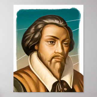 Engelse componist William Byrd illustratie Poster