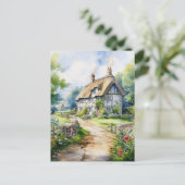 Engelse cottage briefkaart (Staand voorkant)