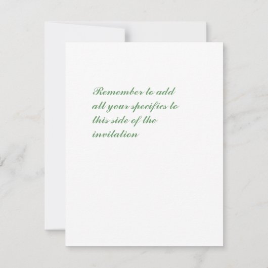 Engelse Cottage Garden Invitation Kaart (Achterkant)