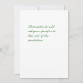 Engelse Cottage Garden Invitation Kaart (Achterkant)