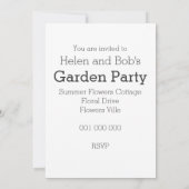 Engelse Cottage Garden Waterverf Party Kaart (Achterkant)