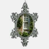 Engelse Cottage I Charmant Tin Sneeuwvlok Ornament (Links)