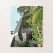 Engelse Cottage II met bloementuin fotografie Legpuzzel (Verticaal)