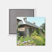 Engelse Cottage II met bloementuin fotografie Magneet (Voorkant / Achterkant)