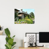 Engelse Cottage II met bloementuin fotografie Poster (Thuiskantoor)