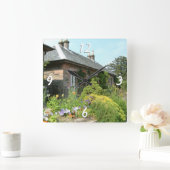 Engelse Cottage II met bloementuin fotografie Vierkante Klok (Huis)