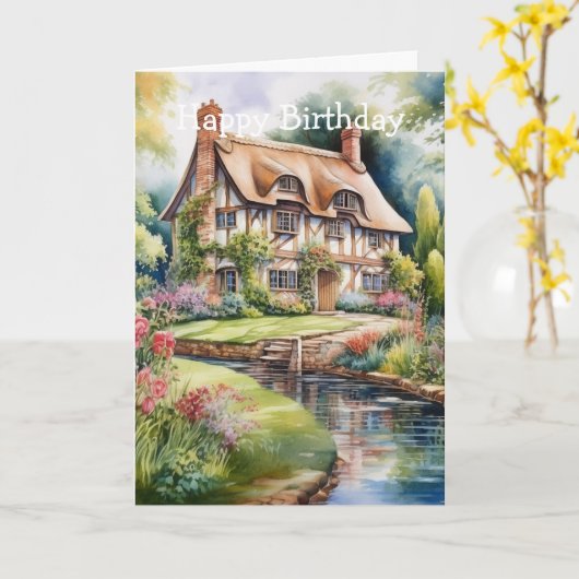 Engelse cottage kaart (Gele Bloem)