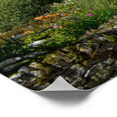 Engelse cottage met tuin poster (Hoek)