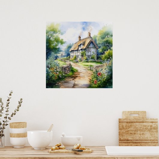 Engelse Cottage Poster (Keuken)