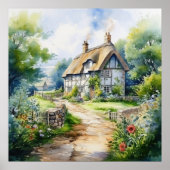 Engelse Cottage Poster (Voorkant)