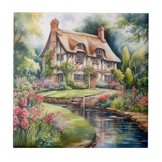 Engelse cottage tegeltje (Voorkant)
