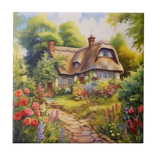 Engelse Cottage Tegeltje (Voorkant)