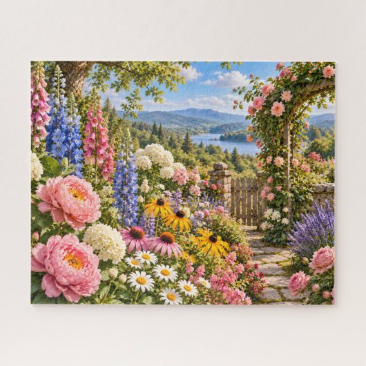 Engelse Cottage Tuin Legpuzzel (Horizontaal)