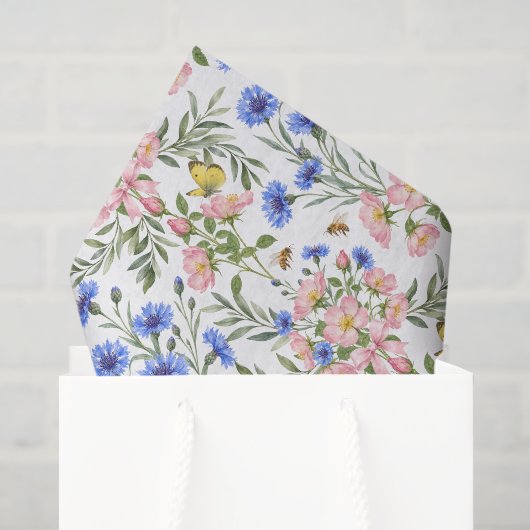 Engelse Cottage Wilde Bloem Geschenkverpakking Tissuepapier (Cadeauzakje)