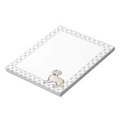 Engelse Cream Golden Retriever Cartoon Dog Notitieblok (Linkerzijde)