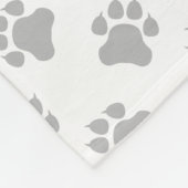 Engelse Cream Golden Retriever Cartoon Dog & Paws Fleece Deken (Hoek)