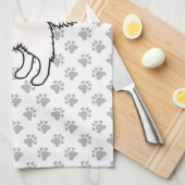 Engelse Cream Golden Retriever Cartoon Dog & Paws Theedoek (Quarter Fold)