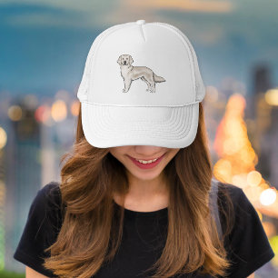 Engelse Cream Golden Retriever Cute Cartoon Dog Trucker Pet