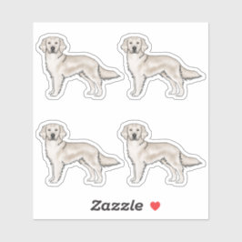 Engelse Cream Golden Retriever Cute Cartoon Dogs Sticker