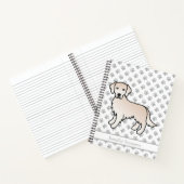 Engelse Cream Golden Retriever Dog & Custom Text Notitieboek (Binnen)