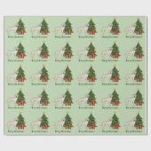 Engelse Cream Labrador Retriever Kerstboom Cadeaupapier (Vlak)