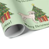 Engelse Cream Labrador Retriever Kerstboom Cadeaupapier (Rol Hoek)