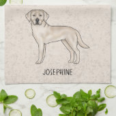 Engelse Cream Labrador Retriever Lab Aangepaste Na Theedoek (Gevouwen)