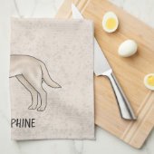 Engelse Cream Labrador Retriever Lab Aangepaste Na Theedoek (Quarter Fold)