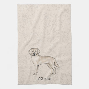 Engelse Cream Labrador Retriever Lab Aangepaste Na Theedoek