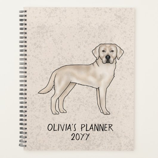 Engelse Cream Labrador Retriever Lab Aangepaste Te Planner (Voorkant)