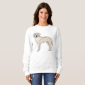 Engelse Cream Labrador Retriever Mooie Lab Hond Trui (Voorkant volledig)