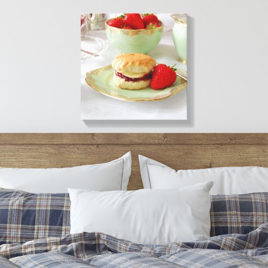 Engelse Cream Tea Wrapped Canvas (Insitu (Slaapkamer))