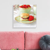 Engelse Cream Tea Wrapped Canvas Afdruk (Insitu (Woonkamer))