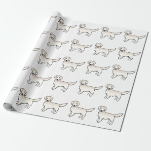 Engelse Crème Golden Retriever Cartoon Hond Patroo Cadeaupapier